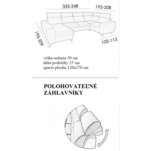 VEGAS L2R1 sedacia súprava